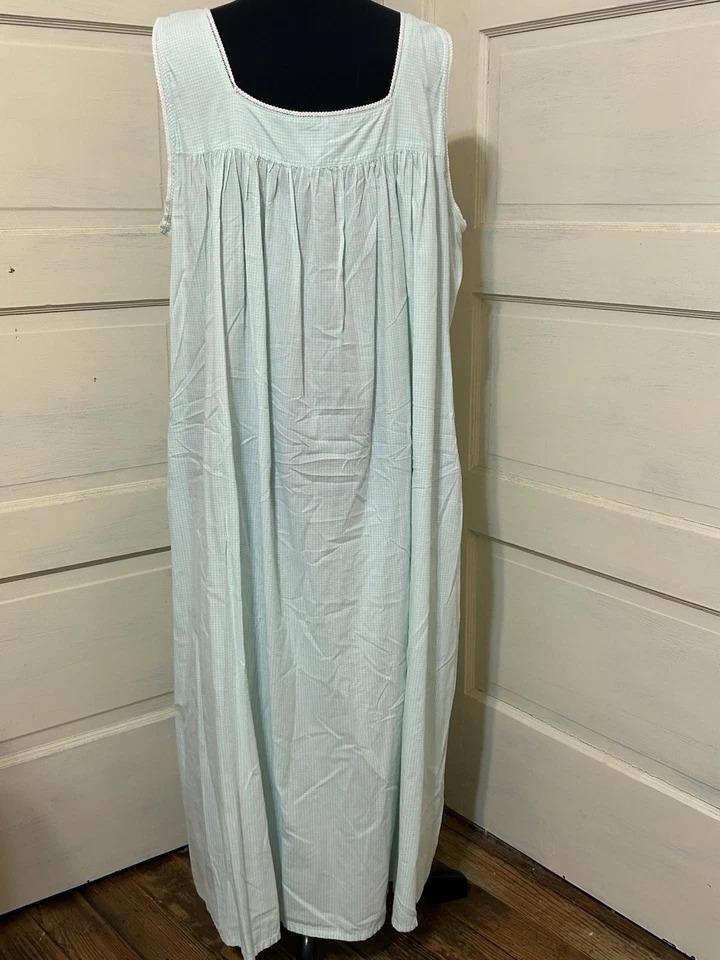 Basic Elements Women's Size 3X 100% Cotton Nightgown Cottage Core - Image 4 of 4