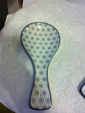 Signature Spoon Rest Light Blue & White New No Tag/Box 5" X 10.25"