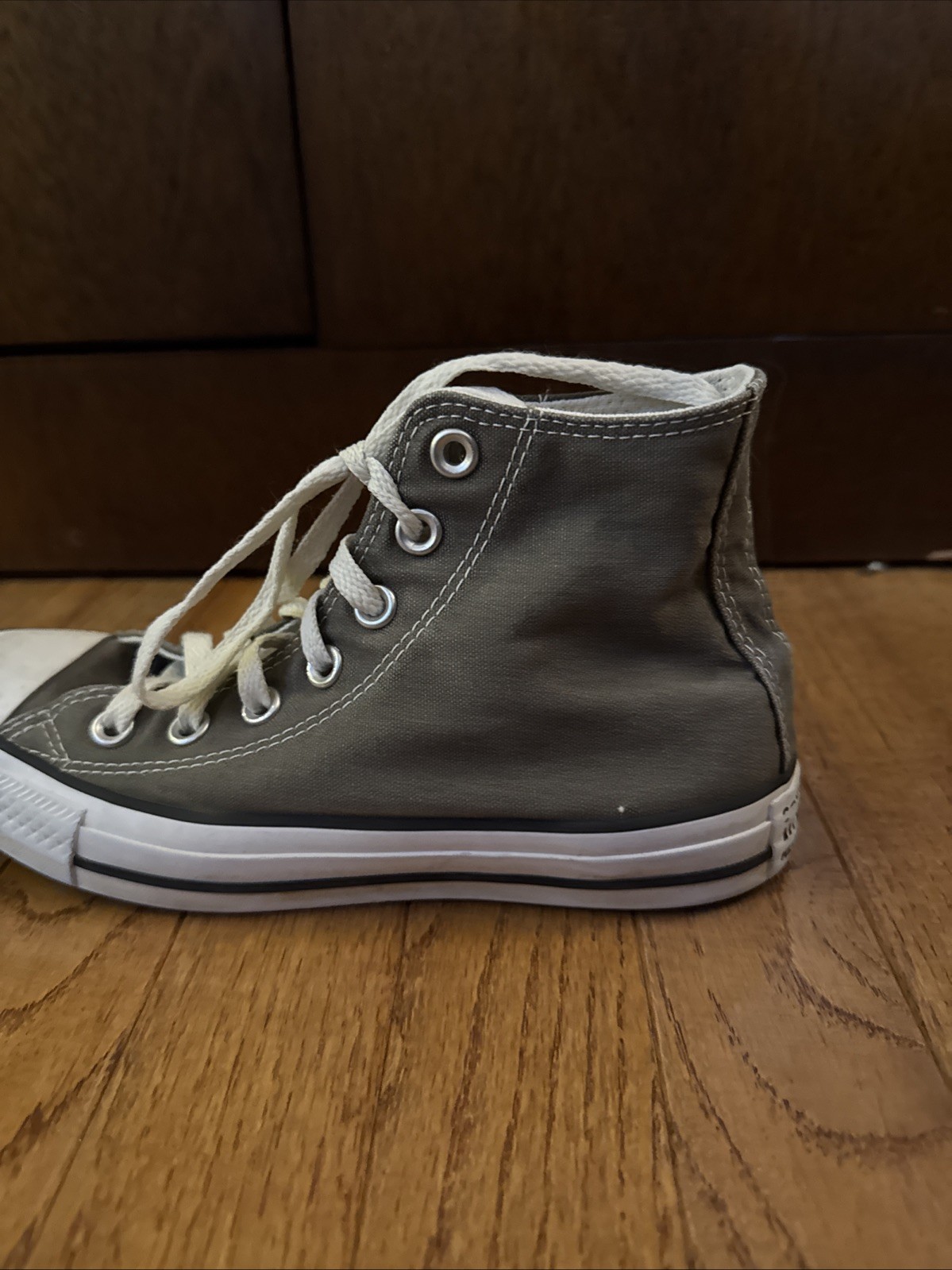 Converse Chuck Taylor All Star High Top Gray Canvas Sneakers Women’s 7 Men’s 5 thumbnail 8