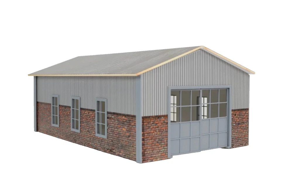 Ангар-амбар масштаб 1/24 диорама модель набор миниатюрный автомобиль гараж дисплей 1:24 - Изображение 3 из 4