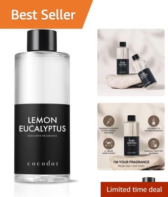 COCODOR Lemon Eucalyptus Candle and Diffuser Oil Refill   6.7oz of Serenity