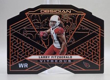 2019 Panini Obsidian #V-3 Larry Fitzgerald Vitreous Electric Etch Orange #/35