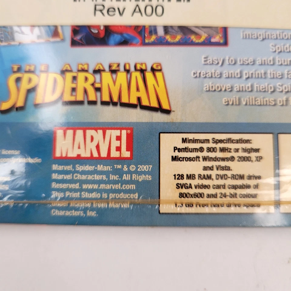 Marvel Amazing Spider-Man Print Studio 2007 Sealed Dell PC DVD ROM - Image 3 of 4