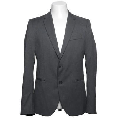 Benetton, Blazer, Größe: 48, Grau, Acetat/Elasthan/Polyester/Viskose #WIt