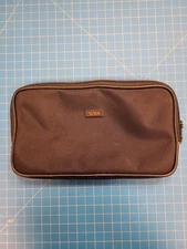 Tumi Black Travel Kit Pouch Bag Toiletry Case Cosmetic Organizer Zipper