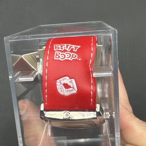 Vintage Betty Boop Uhr rotes Lederarmband - Bild 5 von 10