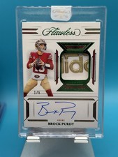2023 Panini Flawless - Signature Gloves Brock Purdy #SG-19 Emerald /5 (AU, MEM)