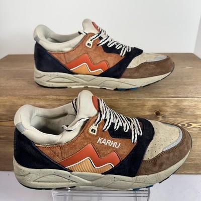 Karhu Aria Night Sky Burnt Ochre Sneakers Mens SZ 5 Suede Leather Retro F803047