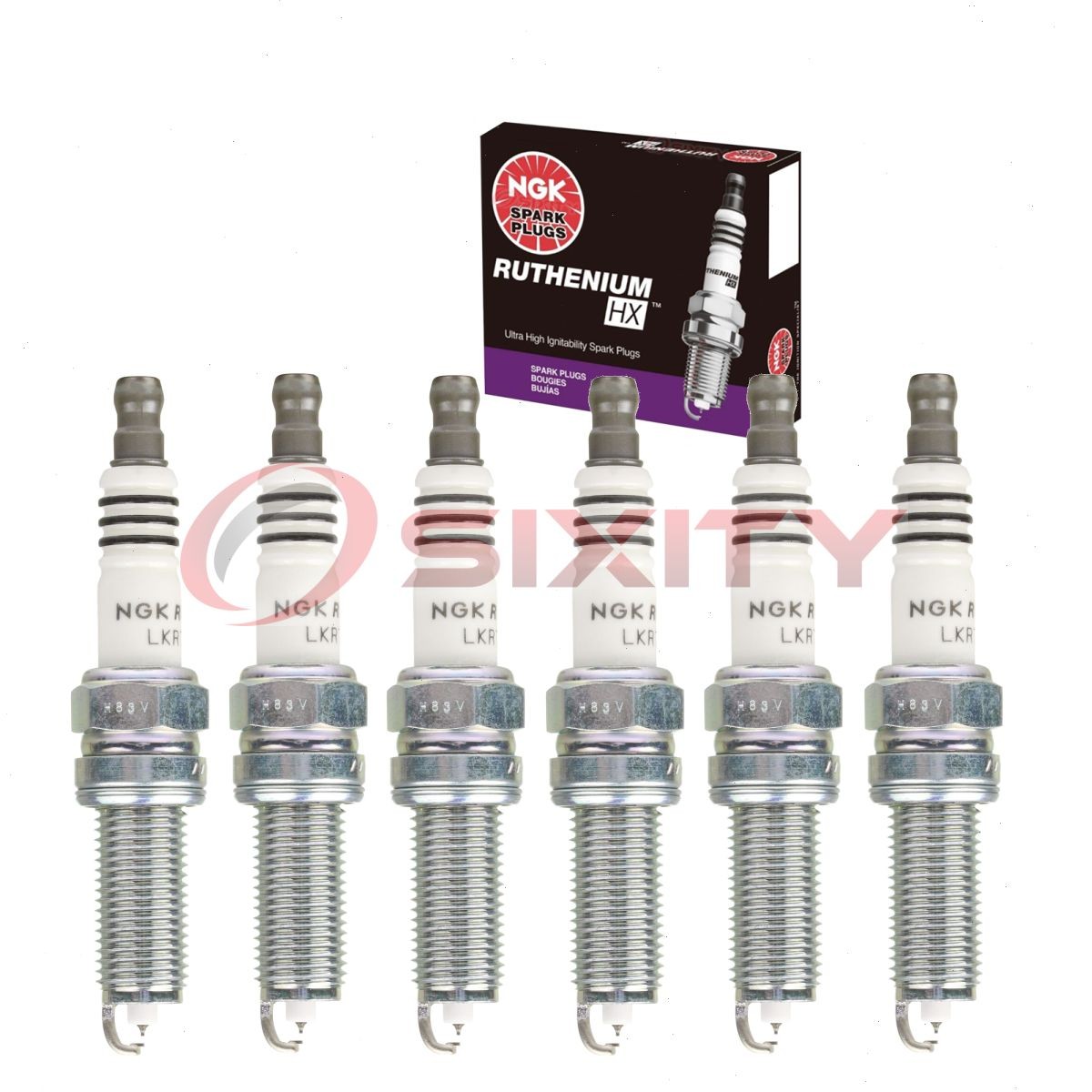 6 pc NGK Ruthenium HX Spark Plugs for 2011-2020 Dodge Challenger 3.6L V6 km
