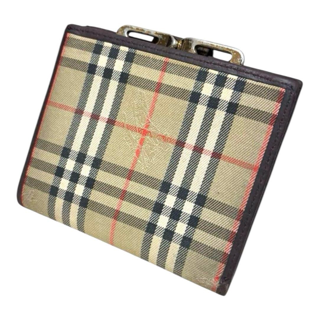 小物 Burberry Folding wallet Nova check Burberry Folding Wallet, Clasp, Canvas, Beige, Nova Check