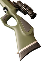 C S P " SILVER "  BUTT PLATE SLING MOUNT FOR Weihrauch hw100kt plastic stock