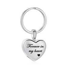 Cremation Heart Urn Keychain for Ashes for Women Forever In My Heart Urn Ashe...