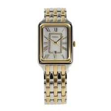 FOSSIL ES5305 RAQUEL Quartz Analog Shell Silver/Gold NEW 