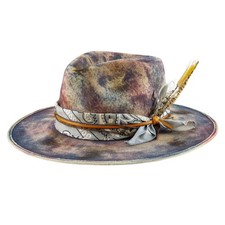 Wide Brim Fedora Hats for Men Women 100 Wool Felt Panama Rancher Hat with Li...