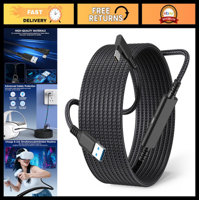 16FT USB 3.0 Type C Link Cable for Meta Quest 3S/3/2 & Pico 4 - 5Gbps Data Trans