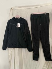 nike set jacket  pant size small black 724402 P2340 