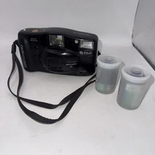 Fuji Discovery 90 Auto Focus 35mm Film Camera w/Flash Red-Eye Reduction Tested