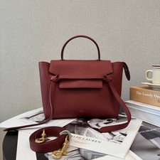 Celine Pre-Owned Authentic Crossbody Bag Burgundy 24 20 13cm