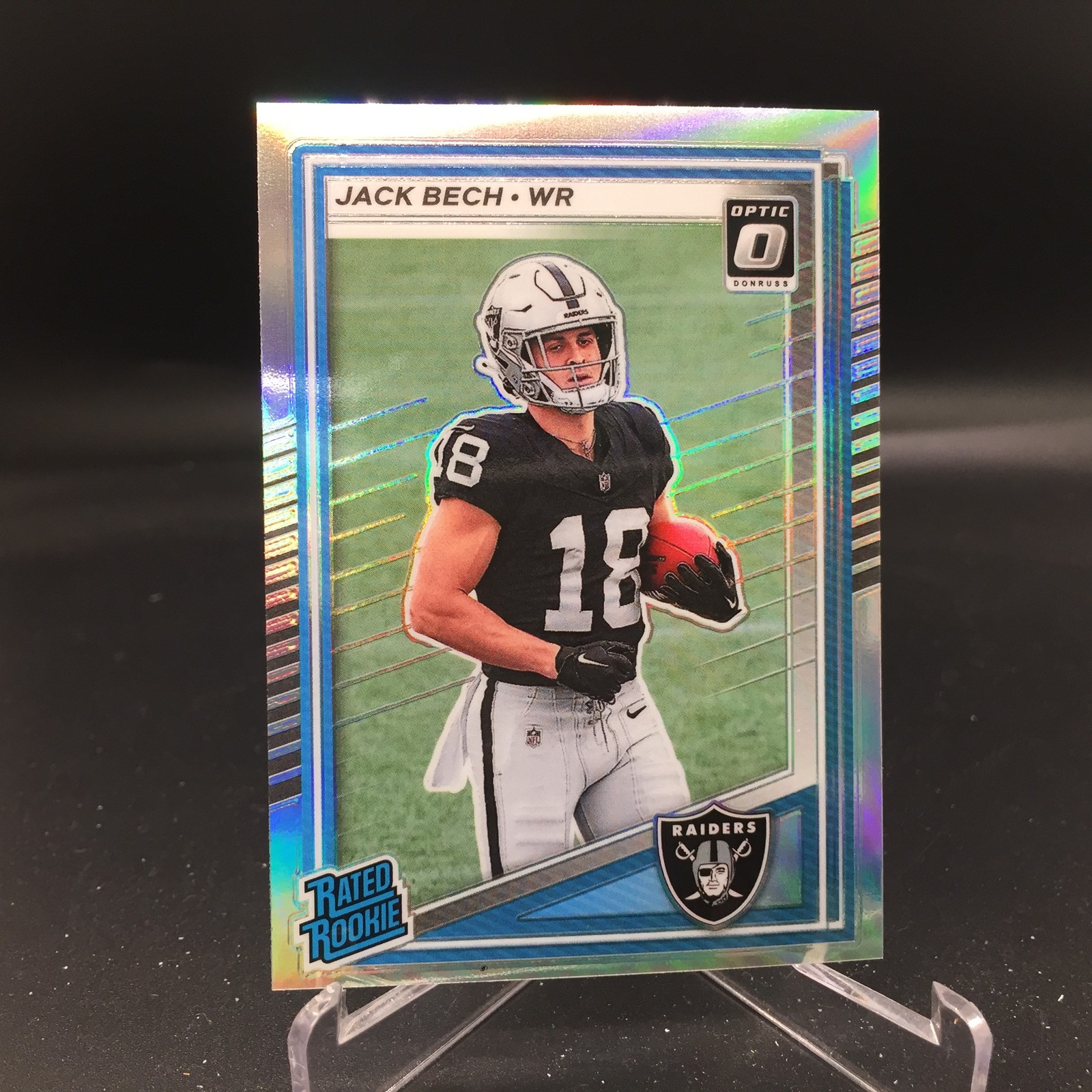 Jack Bech 2025 Donruss Optic Preview Holo 320 Las Vegas Raiders Rookie