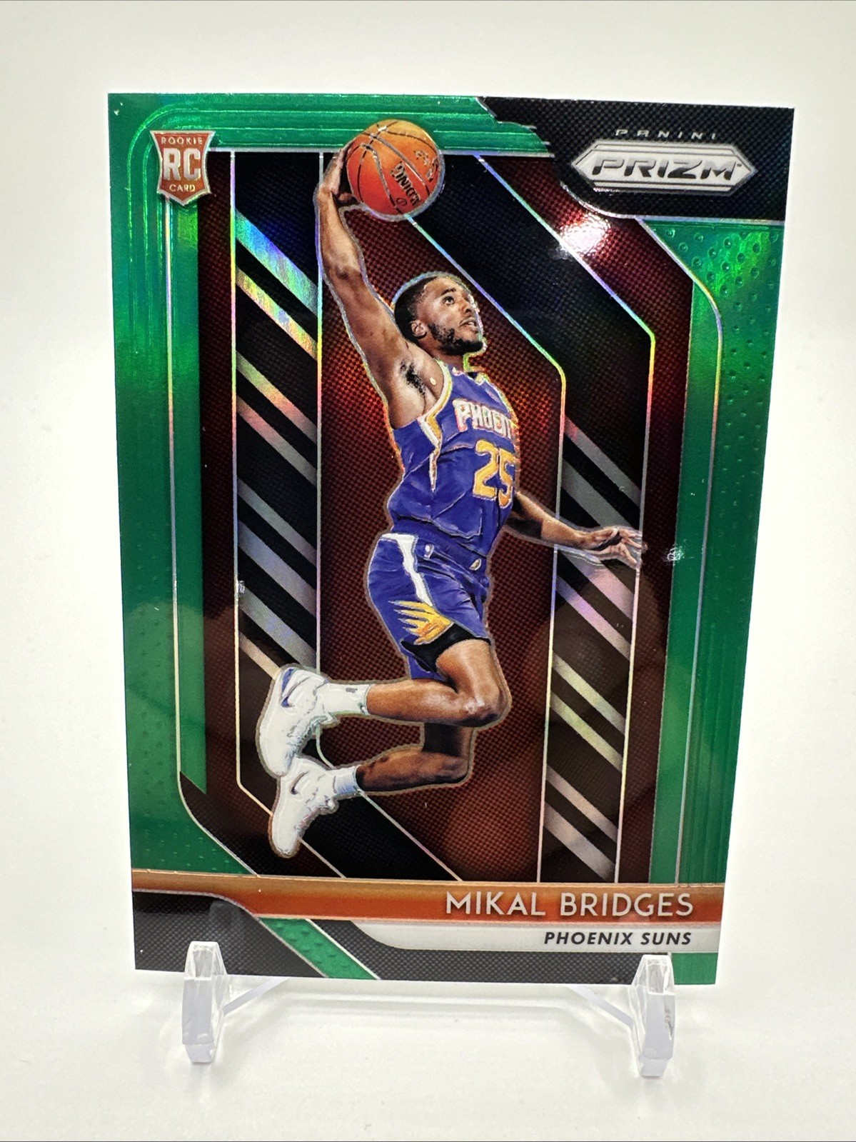 2018-19 Prizm Mikal Bridges RC Prizm Green Rookie #289 Suns