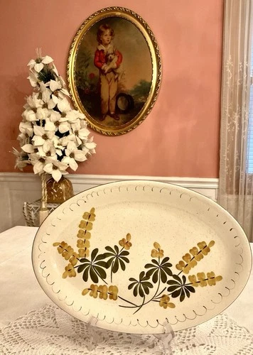 Stangl Pottery Golden Blossom Large Oval Platter Vintage Retired 15” USA
