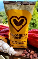 Roasted Cacao Beans | 100% Pure Colombian Cacao | Natural Chocolate Superfood |