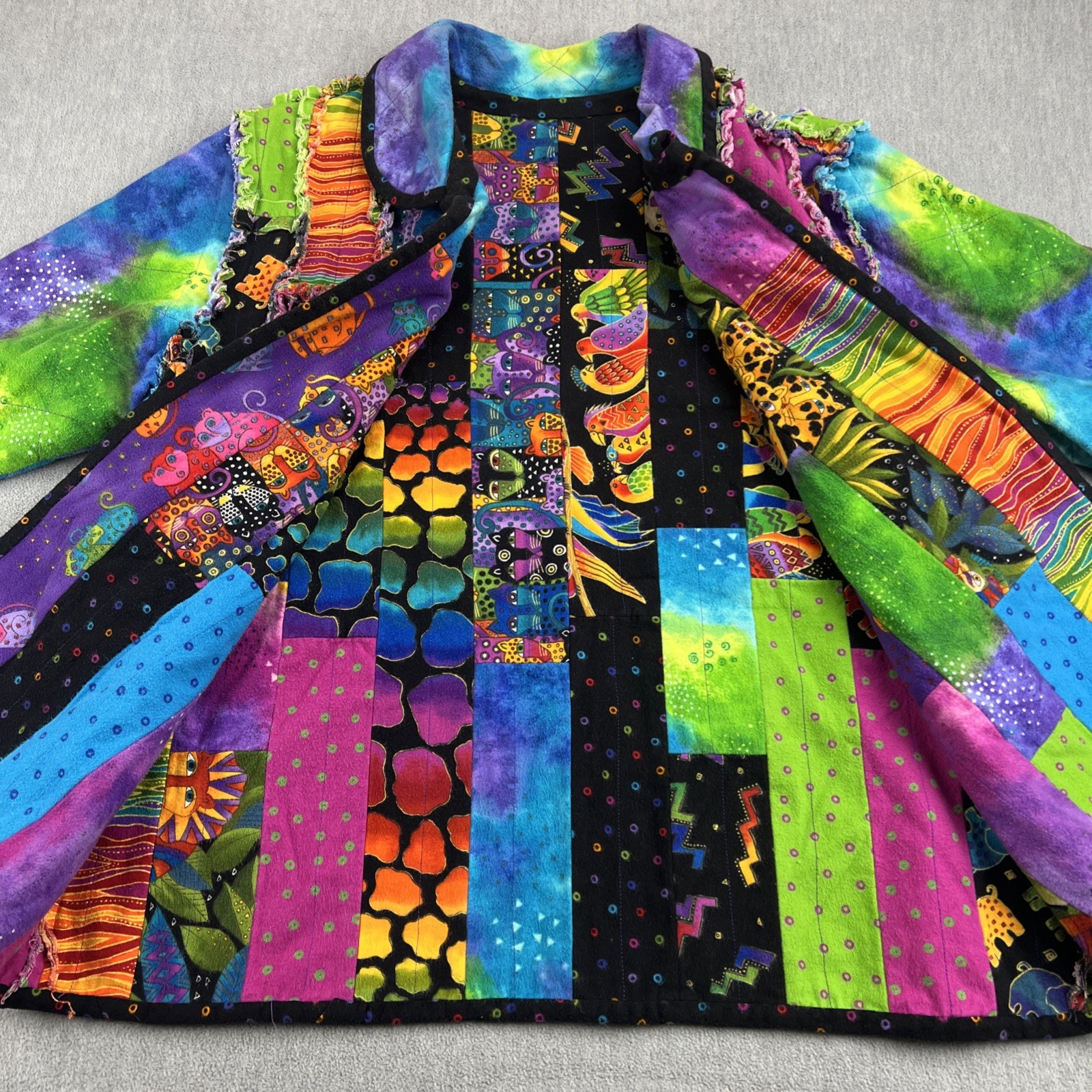 Patchwork Coat Psychedelic Handmade Hippy Boho Co… - image 5