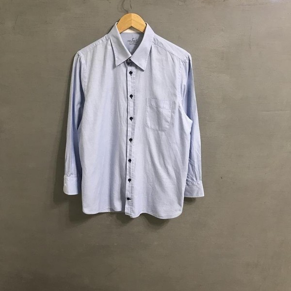 Men Van Laack Shirt Blue Cotton 40 /L / 48