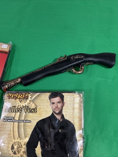 Erwachsene Piraten Kostüm SET-Shirt-Kugelweste-Schwertgürtel-Stiefel-Cosplay-Halloween-XL - Bild 3 von 20