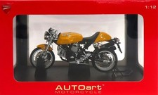 AutoArt 1/12 Ducati Sport 1000 Motorcycle Yellow Miniature Model Used 12552