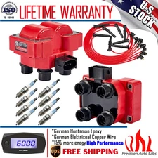 2 Ignition Coil Pack & 8 Spark Plug & 8 Wire Set For Ford Mustang 4.6L V8 FD487