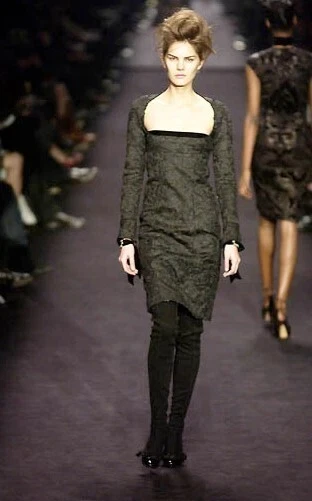 36.5/6.5❤️Botas Tom Ford Yves Saint Laurent Cuero Sobre la Rodilla Tacones Altos OTK Foto 4 de 4