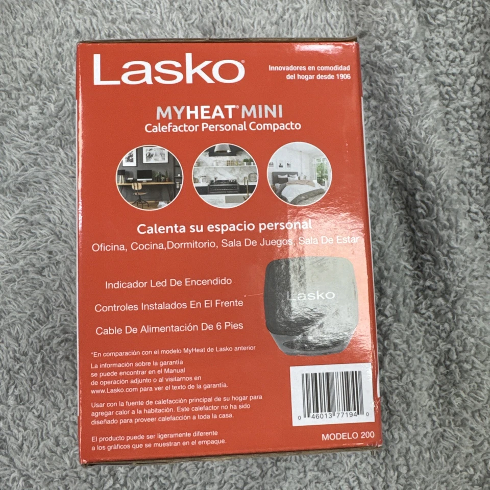Lasko 200 400w Calentador Personal Negro NUEVO PRECINTADO ENVÍO GRATUITO Foto 2 de 4
