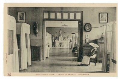 L AUDE - MONTOLIEU - DAS KLOSTER. KRANKENHAUS / ALTE AK