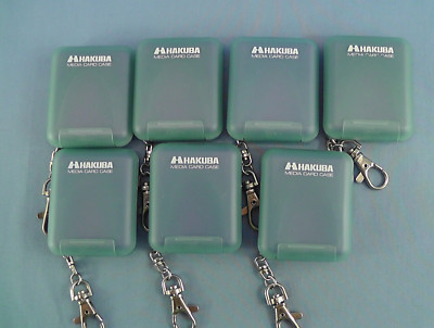 HAKUBA Media Card Compact Flash Card Case Holder KeyChain ~ Lot Of 7 ~