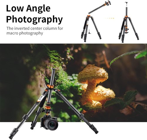 K&F Concept Pro Camera Tripod Aluminium / Carbon Fiber Ball Head for DSLR Travel - Picture 30 of 129