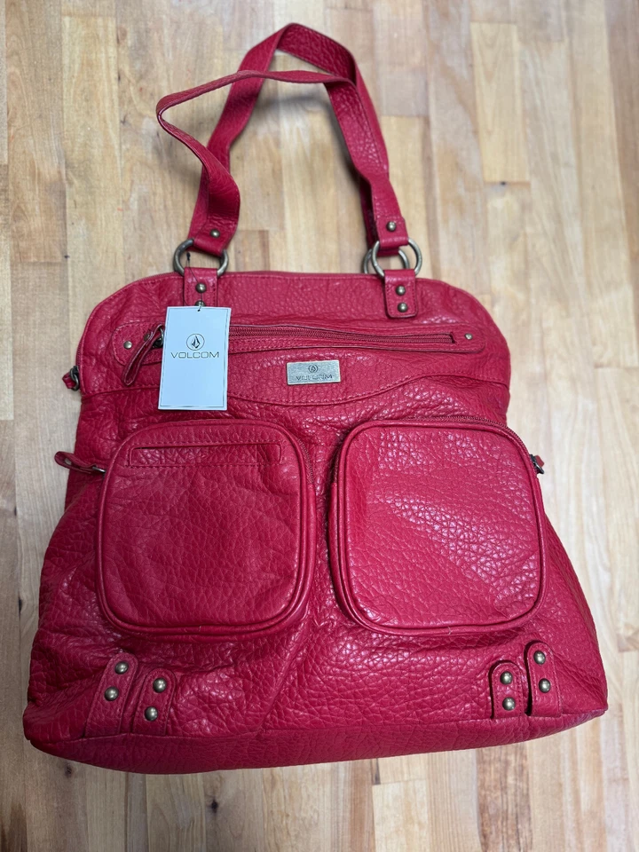 VOLCOM Indulge Carry All RED rot Handtasche Bag New NEUWARE PORTOFREI !! - Bild 4 von 4