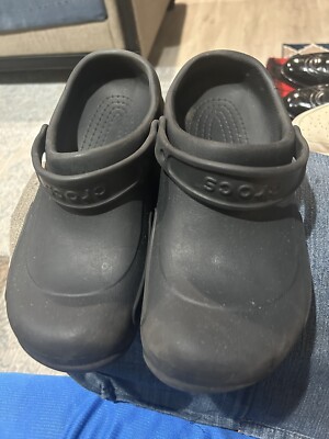 Crocs Mens Size 9, women 11, Specialist Work Clogs Shoes Sandals black 