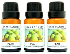3 Pear 1/2oz Premium Grade Scented Fragrance Oil Crazy Candles