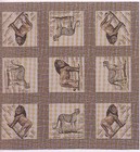 Lion and Cheetah French Wildlife Collage Print Woven Tapestry Throw Blanket