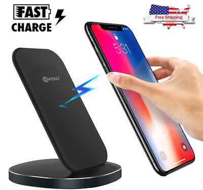 Contixo W3 Fast Charger Wireless Qi Stand Dock Station for iPhone and Galaxy
