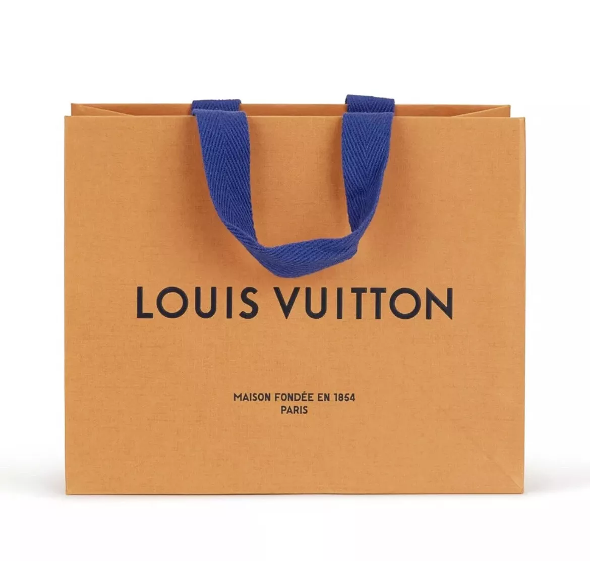 LOUIS VUITTON Authentic Paper Shopping Bag small Orange 8.5” x 7” X 4.5”