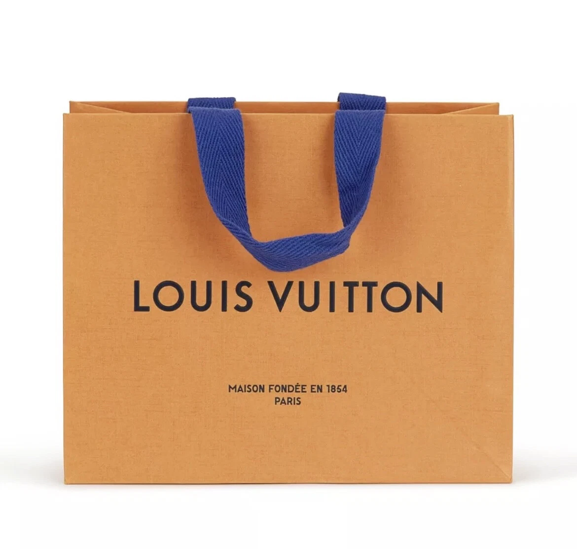 LOUIS VUITTON Bolsa de compras de papel auténtico pequeña Naranja 8.5 x 7  X 4.