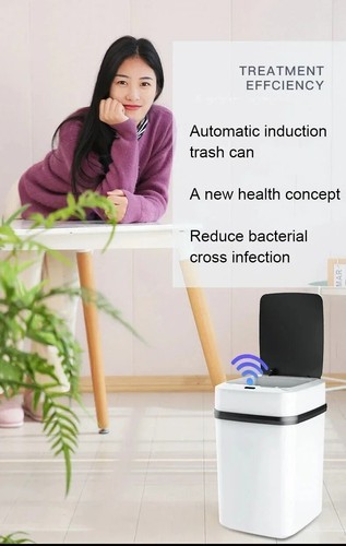 Kitchen Trash Bin 13L Bathroom Touch Trash Can In The Toilet Smart Garbage - Picture 12 of 24