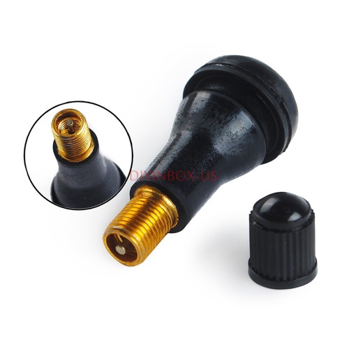 200pcs Car Auto TR 413 Short Rubber Tubeless Snap-In Tyre Tire Valve Stems Black - Picture 5 of 24