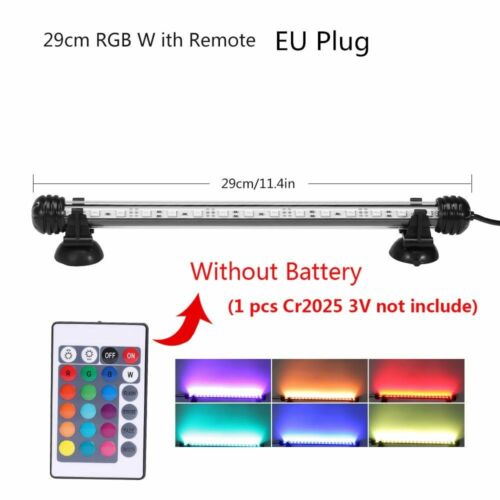 New RGB Aquarium Light Remote Control Diving Lamp 59cm Colorful Fish Tank Plant - Picture 17 of 19