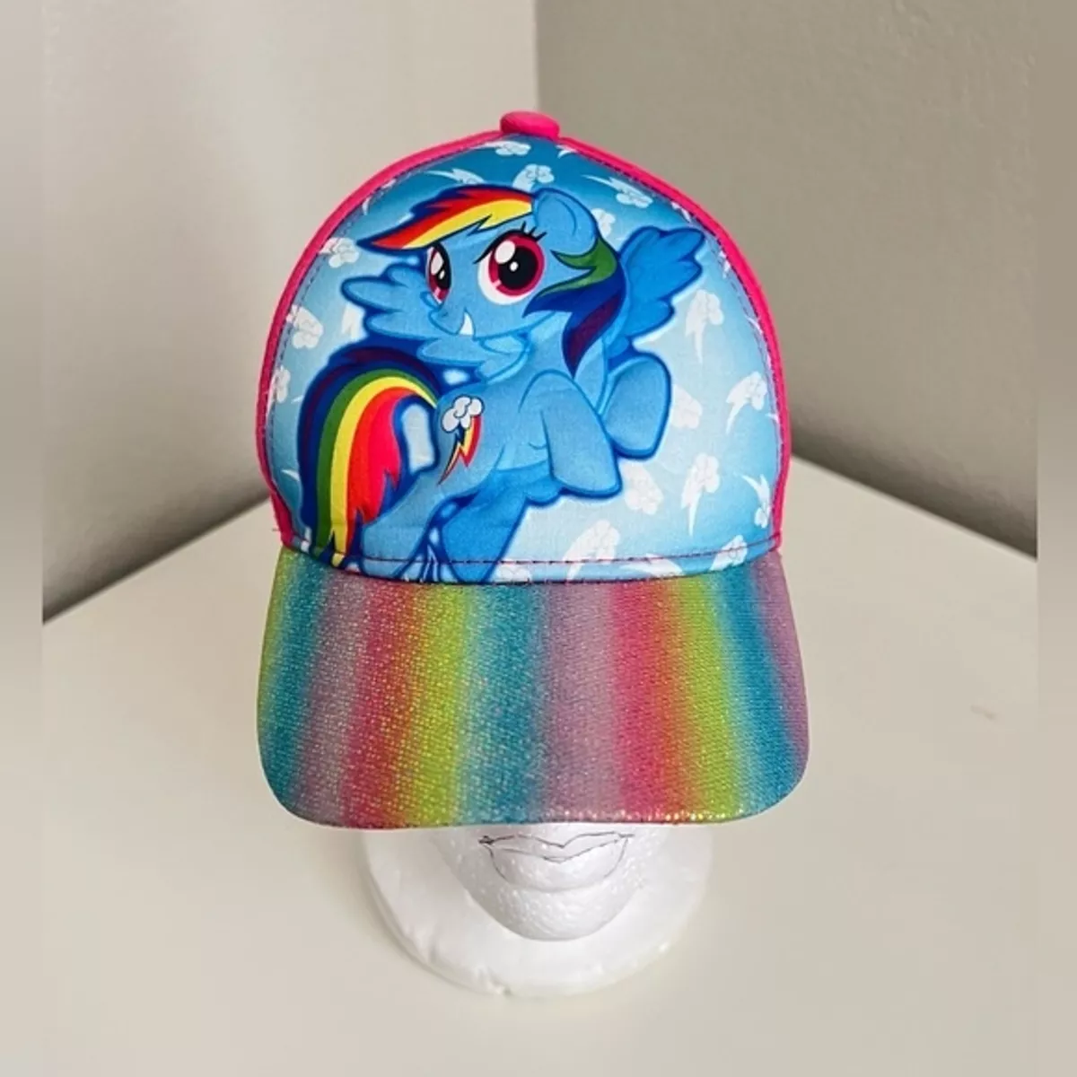 My little Pony Gir s Baseball Cap Pink Rainbow Size 4 14 eBay