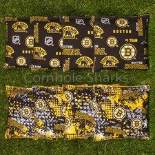 Cornhole Bean Bags Set of 8 ACA Regulation Bags Boston Bruins Free Shipping 