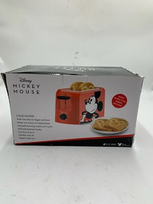 Disney DCM-21 Mickey Mouse 2 Slice Toaster, Red and Black