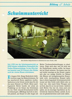 Der Schwimmunterricht in der DDR DDR Infokarte